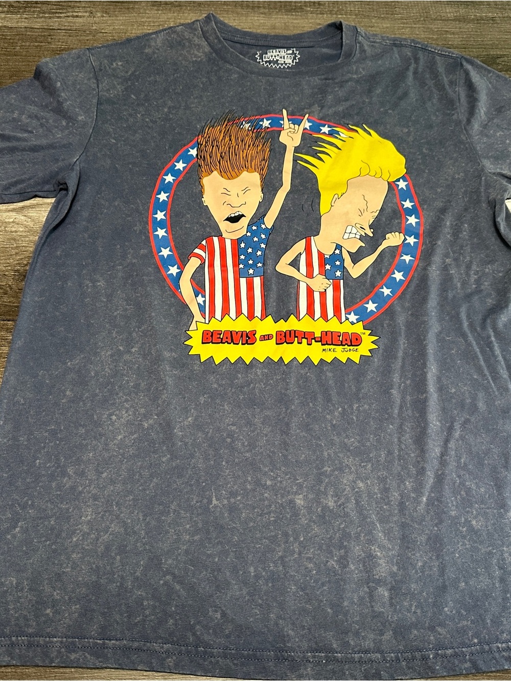 Beavis and Butt-Head American
Flag Cotton & Polyester T-Shirt
Size: Medium